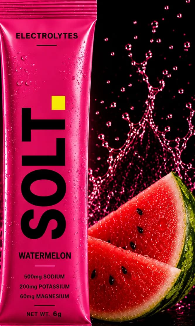 SOLT Watermelon, Juicy. Refreshing. Built for heat.